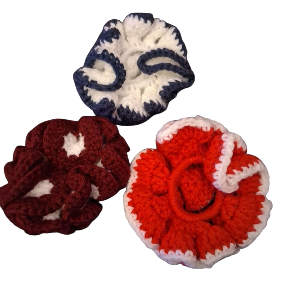 Hairtie Scrunchie Red Women Accessories Teen Girls Yarn Acrylic